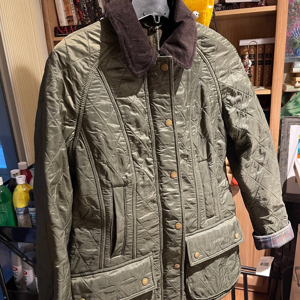 Barbour beadnell quilted jacket new with tags size 6